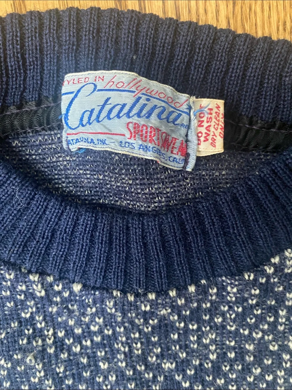 Womens Vintage Catalina Sportswear Crewneck sweater fair aisle Scandinavian S